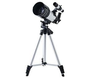 Professional Telescope for Adults, 70mm Aperture 300mm Focal Length Astronomical Portable Refractor Telescopes for Kids and Beginners, with Adjustable Tripod 2 Eyepieces 3X Barlow Lens YangRy