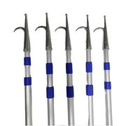 Professional Telescoping Boat Hook - Adjustable Aluminum Pole with 316 Stainless Steel Hook for Docking, Water(5Setx19.7ft)