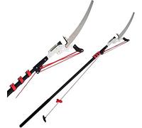 Professional Telescoping Tree Pruner with Pole Saw, 2-in-1 Garden Tool with SK5 Blade, 24 ft Extendable Branch Cutter
