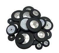 Professional Tenor Sax Pads Set 25 Pieces Leather Replacement for Woodwind Instruments Tight Seal 0.35mm Thickness Multiple Diameters(Black)