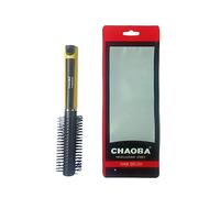 Professional Thick Round Hair Comb Bristle Round Hair Brush Blow Drying Hairbrush Small Brush Short Hair Massage Comb Head Massage Round Brush Roll Hairbrush for Wet or Dry Hair - Yellow (CHB_43)