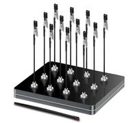 Professional Third Hand with Magnetic Base. 12 x Flexible Alligator Clips, 1 Brush and 1 Iron Box Base - Ideal for Soldering Aid, Model Making Accessories and Board Holder