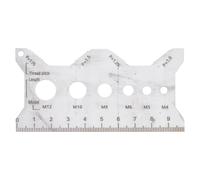 Professional Thread Pitches Gauge Ruler Double Language Marking Durability Machinists Instrument For Technician Stainless Steel Pitches Gauge For Mechanical Workshop