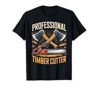Professional Timber Cutter Logger Lumberjack Chainsaw Value Graphic T-Shirt