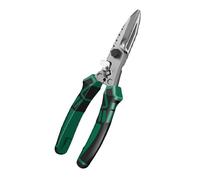 Professional Tin Snips with Crimper Pliers Tool Hexagonal Serrated Ergonomic Comfortable Grip Nonslip Design Electrician's Multiple Tool with Hexagonal