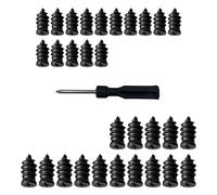 Professional Tire Repair Set Includes 30 Rubber Plugs and Screwdriver for Puncture Fix Flat Puncture Transportable Set