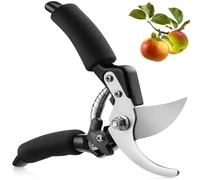 Professional Titanium Garden Secateurs, Gardening Pruning Shears, Garden Scissors, Bypass Secateurs, Garden Pruners for Branches, Hedges and Flowers (Black)