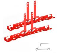 Professional Toe Alignment Tool Kit Front End Wheel Adjustment Metal Tool Set With Mounting Brackets For Cars Trucks SUVs(Red)