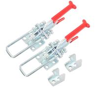 Professional Toggle Action Clamps 2 Pack Sturdy Carbon Steel Latches Tool Less Mounting for Garage Door Daily Use Latches Clamp
