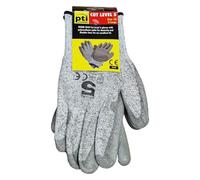 Professional Tool Industries PTI Anti Cut Resistant Level 5 Safety Work Gloves Size 10 X - Large Protective Cut Proof Glove Builders Grip Protection (PACK 12)