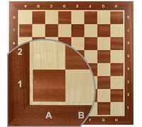 Professional Tournament Wooden Chessboard, No. 4 - Inlay (4.2cm Square, Notation)
