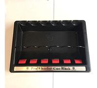 Professional trade freewheeler 6 rollerball black plastic wall rack for 6 pool snooker cues
