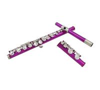 Professional Transverse Flute 16 Hole C Key Cupronickel Body Flute With Cloth Gloves Through Bar For Beginners Students