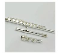 Professional Transverse Flute 16 Holes Open Holes Adults White Copper Silver Plated Flutes Instruments With Case And Accessories