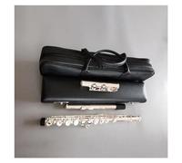 Professional Transverse Flute 17 Hole Open Hole C Tune Flute Silver Plated E-Key Playing Instrument With Case