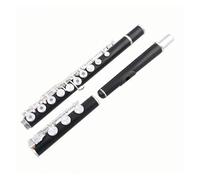 Professional Transverse Flute 17 Holes Open Hole Ebony C Tone Silver Plated Keys Flute Instrument With E Key Black Flute