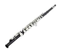 Professional Transverse Flute Cupronickel C Tone 16 Closed Holes Concert Flute With Accessories For Student (Color : Black)