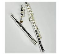 Professional Transverse Flute Cupronickel Silver Plated Body E Mechanism 16 Holes Closed Hole C Key Flute With Case