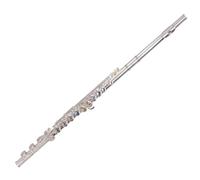 Professional Transverse Flute Open And Closed Hole Dual-purpose Flute Instrument C Key White Copper Silver-plated Student 16-hole Flute