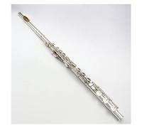 Professional Transverse Flute Solid Silver Sterling Body Split E Key 17 Key Open Hole C Tone Flute With Storage Box