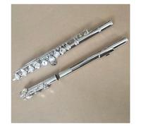 Professional Transverse Flute White Copper Nickel Plated 16 Hole C Tone Open Hole Flute With Accessories