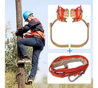 Professional Tree Climbing Spikes Kit with Stainless Steel Gear and Belt for Hunting, Fruit Picking, Coconut Harvesting - Durable and Easy to Use