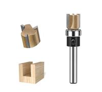 Professional Triple-Flute Bearing Guided Straight Router Bit for Grooving - 1/4" Shank, 1/2" Cutting Diameter