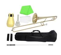 Professional Trombone Bb Tone Yellow Brass Lacquer Gold Trombone Set With Mouthpiece Storage Bag Mute Parts