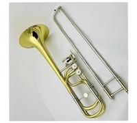 Professional Trombone Double-Piston Trombone Bb/f Brass Plated Professional Musical I Instrument With Case Mouthpiece