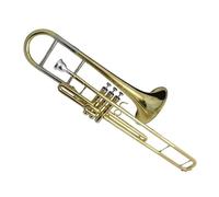 Professional Trombone Eb Tone Piston Trombone Instruments Brass Lacquer Gold With Case And Mouthpiece