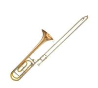 Professional Trombone Instrument Bb F Tenor Trombone Musical Instruments Nickel Plated Finish Gold Brass With Case(Type1)