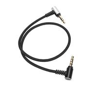 Professional TRS to TRRS Adapter Multifunctional 3.5mm Cable for RODE SC7 35cm Gold Plated Black