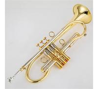 Professional Trumpet Bb Tune Brass Gold Plated Surface Professional Music Instruments With Case(G)
