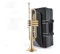 Professional Trumpet Instrument Beginner Performance Level Adult B Flat Lacquer Gold