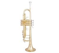 Professional Trumpet Made In Japan Silver Plated Small Trumpet Pipe Bb Flat Instrument Brass Beginners And Intermediate Players(Color:2)