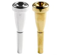 Professional Trumpet Mouthpiece 3C 7C Gold Silver Plated Brass Alloy for Bach Students for jazz Players Intermediate Advanced Musicians Precise Fit 8.5cm(Silver 5C)