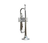 Professional Trumpet Nickel-plated Trumpet B-flat Trumpet Instrument For Beginners To Play Trumpet Nickel-plated Lacquer Gold(Color:Nickel plated)
