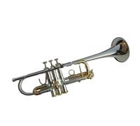 Professional Trumpet Professional Trumpet In The Key Of C With Silver Brass Keytops And Mouthpiece In Box