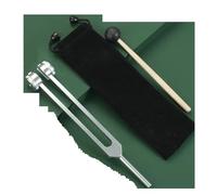 Professional Tuning Fork 256HZ 1024HZ Aluminous Ear-Picking Diapason Percussion Musical Instrument Standard Tone for Healing Chakra,Sound Therapy(Silver Bag Hammer)