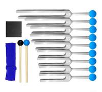 Professional Tuning Fork Set, 9 Pieces Designed for Healing and Meditation, Accurate Frequencies for Chakra Therapy and Spiritual Use