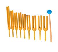 Professional Tuning Fork Set For Healing Medical Sound Therapy Soothe The Body, 9 PCS Chakra Tuning Forks With Silicone Hammer And Bag