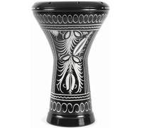 Professional Turkish Darbuka Drum 44 cm - Hand Engraved Erzincan Design, Cast Aluminium Goblet Drum, 8 Lug Tunable Doumbek with Carry Bag