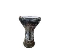 Professional Turkish Darbuka Drum 44 cm - Hand Engraved Erzincan Design, Cast Aluminium Goblet Drum, 8 Lug Tunable Doumbek with Carry Bag