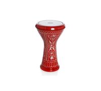 Professional Turkish Darbuka Drum 44 cm - Hand Engraved Erzincan Design, Cast Aluminium Goblet Drum, 8 Lug Tunable Doumbek with Carry Bag