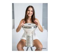 Professional Turkish Darbuka Drum 44 cm - Hand Engraved Erzincan Design, Cast Aluminium Goblet Drum, 8 Lug Tunable Doumbek with Carry Bag