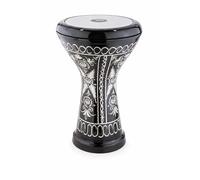 Professional Turkish Darbuka Drum 44 cm - Hand Engraved Erzincan Design, Cast Aluminium Goblet Drum, 8 Lug Tunable Doumbek with Carry Bag