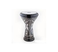 Professional Turkish Darbuka Drum 44 cm - Hand Engraved Erzincan Design, Cast Aluminium Goblet Drum, 8 Lug Tunable Doumbek with Carry Bag
