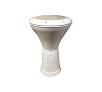 Professional Turkish Darbuka Drum 44 cm - Hand Engraved Erzincan Design, Cast Aluminium Goblet Drum, 8 Lug Tunable Doumbek with Carry Bag