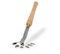 Professional Turning Steel with 5 Moulded Plates HSS Wood Turning Knife Ring Turning Iron Chisel