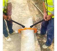 Professional Two-Person Curb Stone Lifting Clamp, Adjustable Slab Lifter Tool with Rubber Mats, 3 Sizes for Paving -Heavy-Duty Manual Lifting Tool,One Color,S,Opening 4,18cm (1 5/8